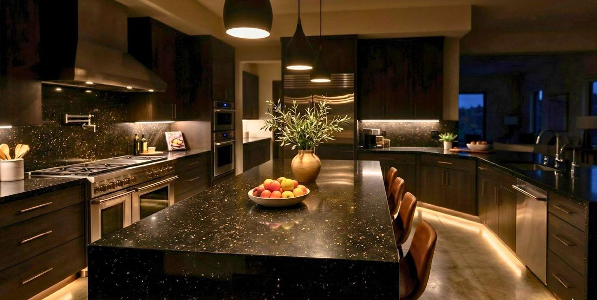Black Galaxy granite kitchen