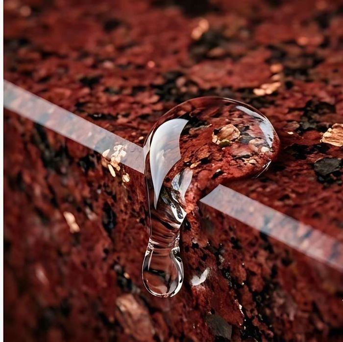 Imperial Red granite, close-up