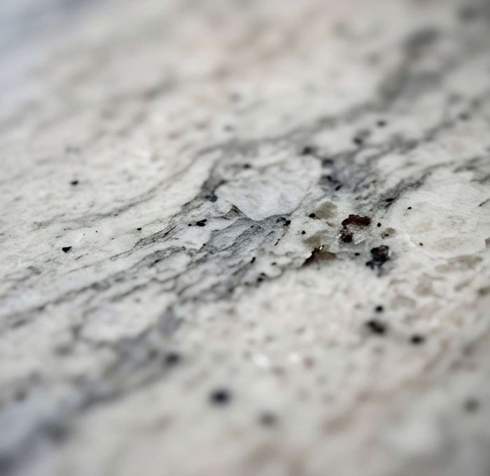 Kashmir White granite, close-up